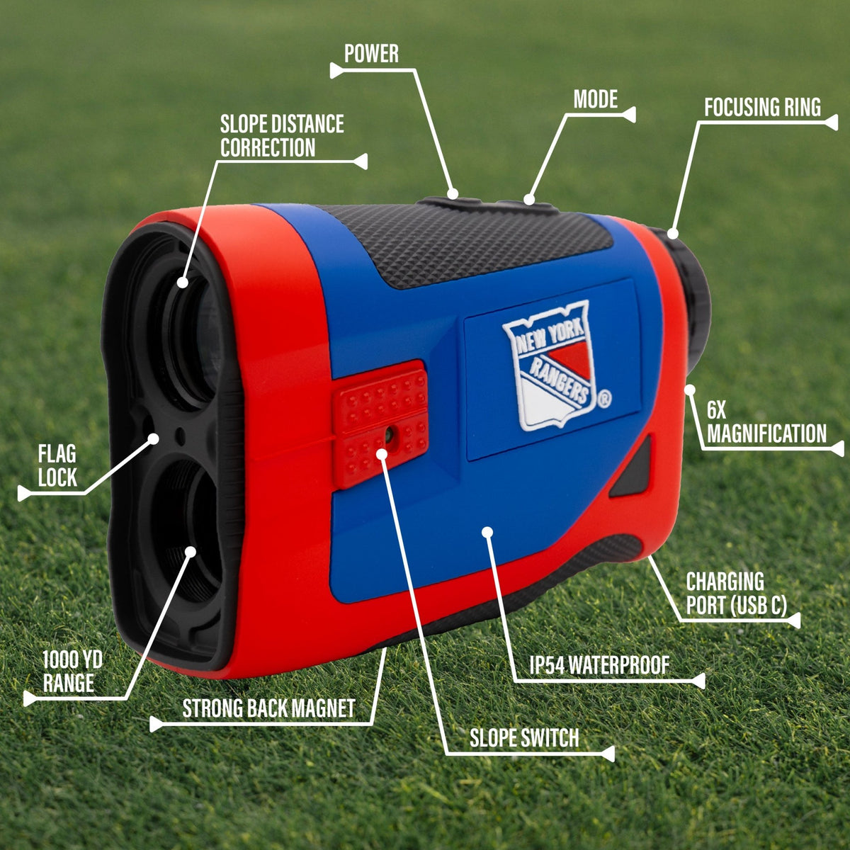 New York Rangers Foresight golf rangefinder by Team Golf, view 6