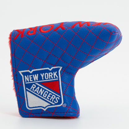 New York Rangers solid blade putter quilted golf headcover