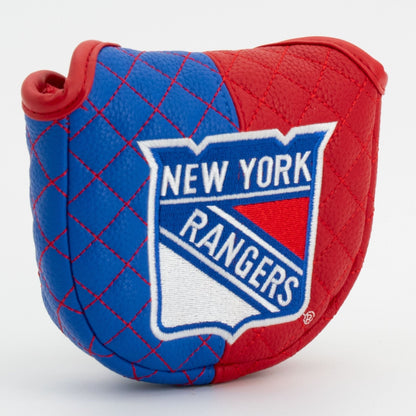 New York Rangers split mallet putter quilted golf headcover alternate view