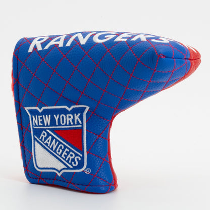 New York Rangers split blade putter quilted golf headcover alternate view