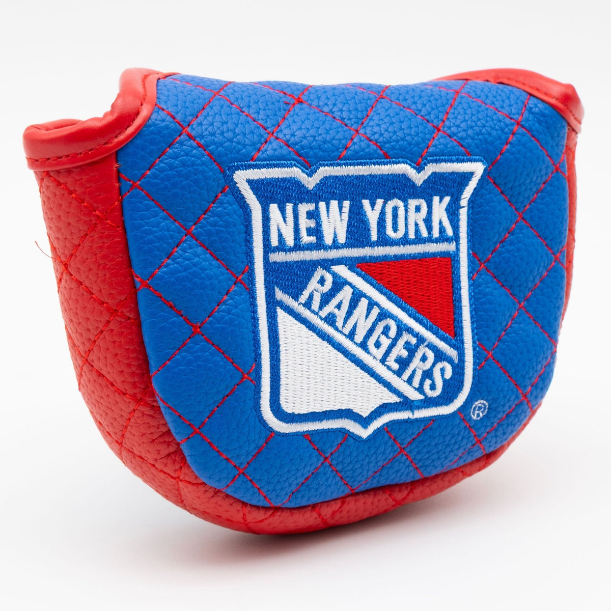New York Rangers solid mallet putter quilted golf headcover alternate view