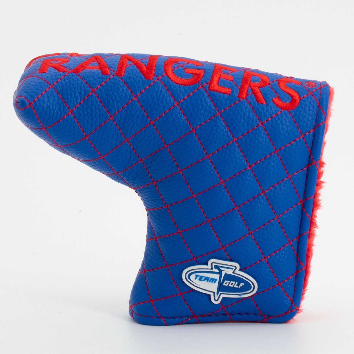 New York Rangers solid blade putter quilted golf headcover alternate view