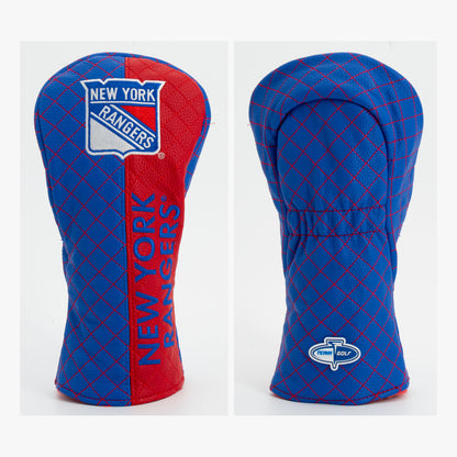 New York Rangers Split Quilted Fairway Headcover, front and back views
