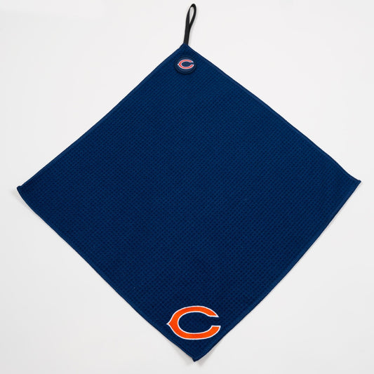 NFL Team Magnetic Embroidered Golf Towel – 15" x 15" - Chicago Bears - Club Rehab