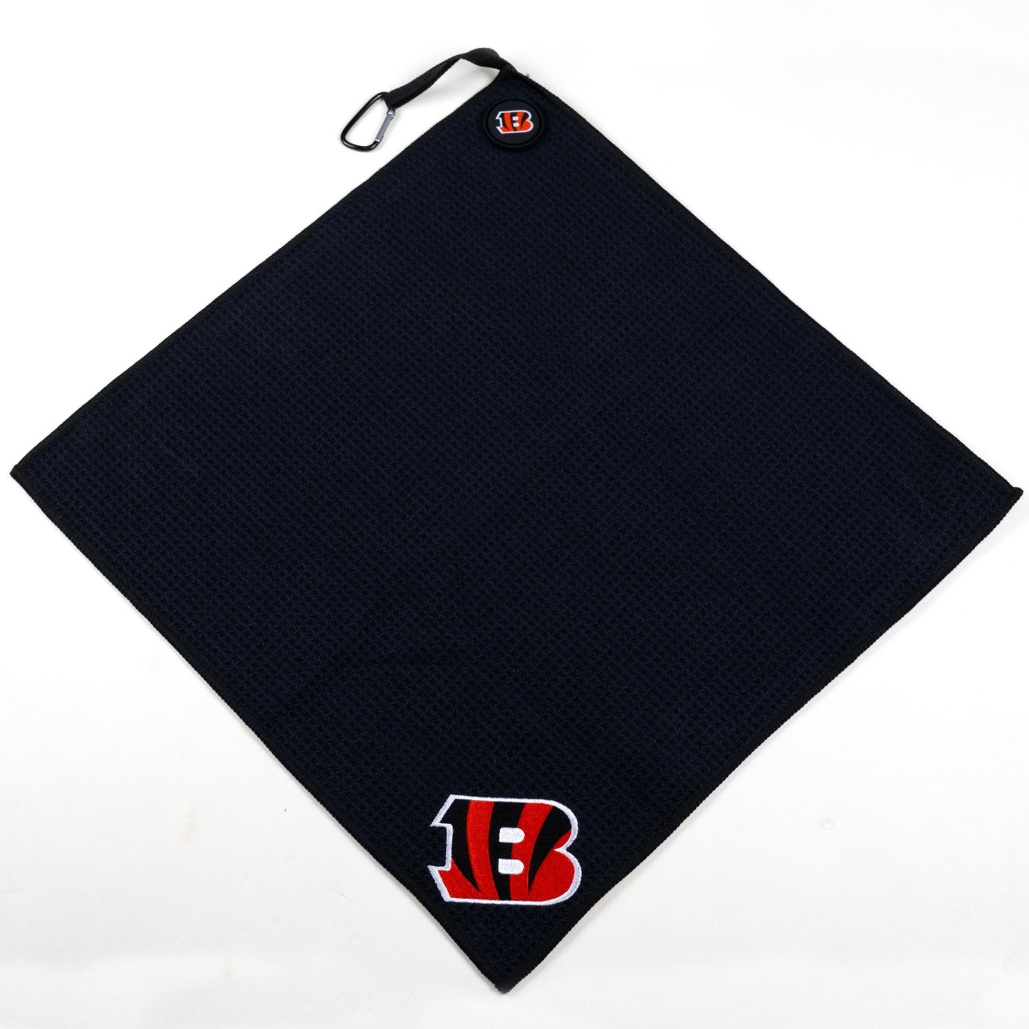 NFL Team Magnetic Embroidered Golf Towel – 15" x 15" - Cincinnati Bengals - Club Rehab