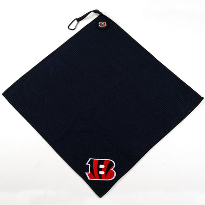 NFL Team Magnetic Embroidered Golf Towel – 15" x 15" - Cincinnati Bengals - Club Rehab
