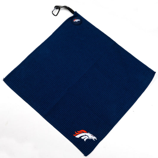 NFL Team Magnetic Embroidered Golf Towel – 15" x 15" - Denver Broncos - Club Rehab