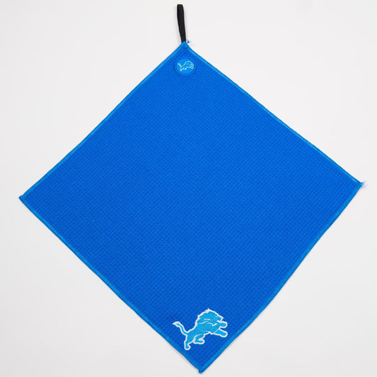 NFL Team Magnetic Embroidered Golf Towel – 15" x 15" - Detroit Lions - Club Rehab