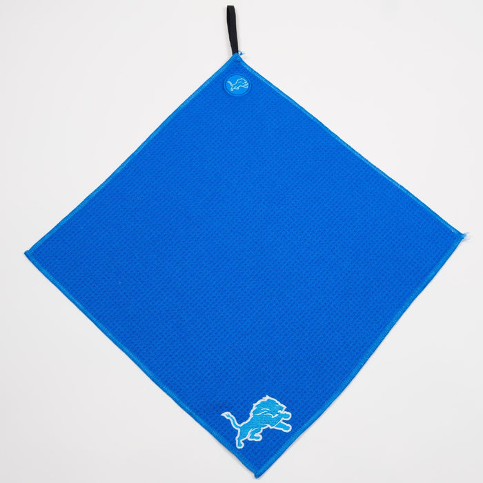 NFL Team Magnetic Embroidered Golf Towel – 15" x 15" - Detroit Lions - Club Rehab