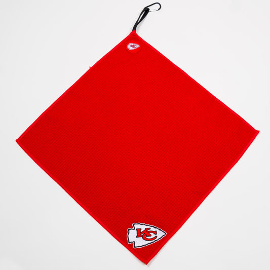 NFL Team Magnetic Embroidered Golf Towel – 15" x 15" - Kansas City Chiefs - Club Rehab