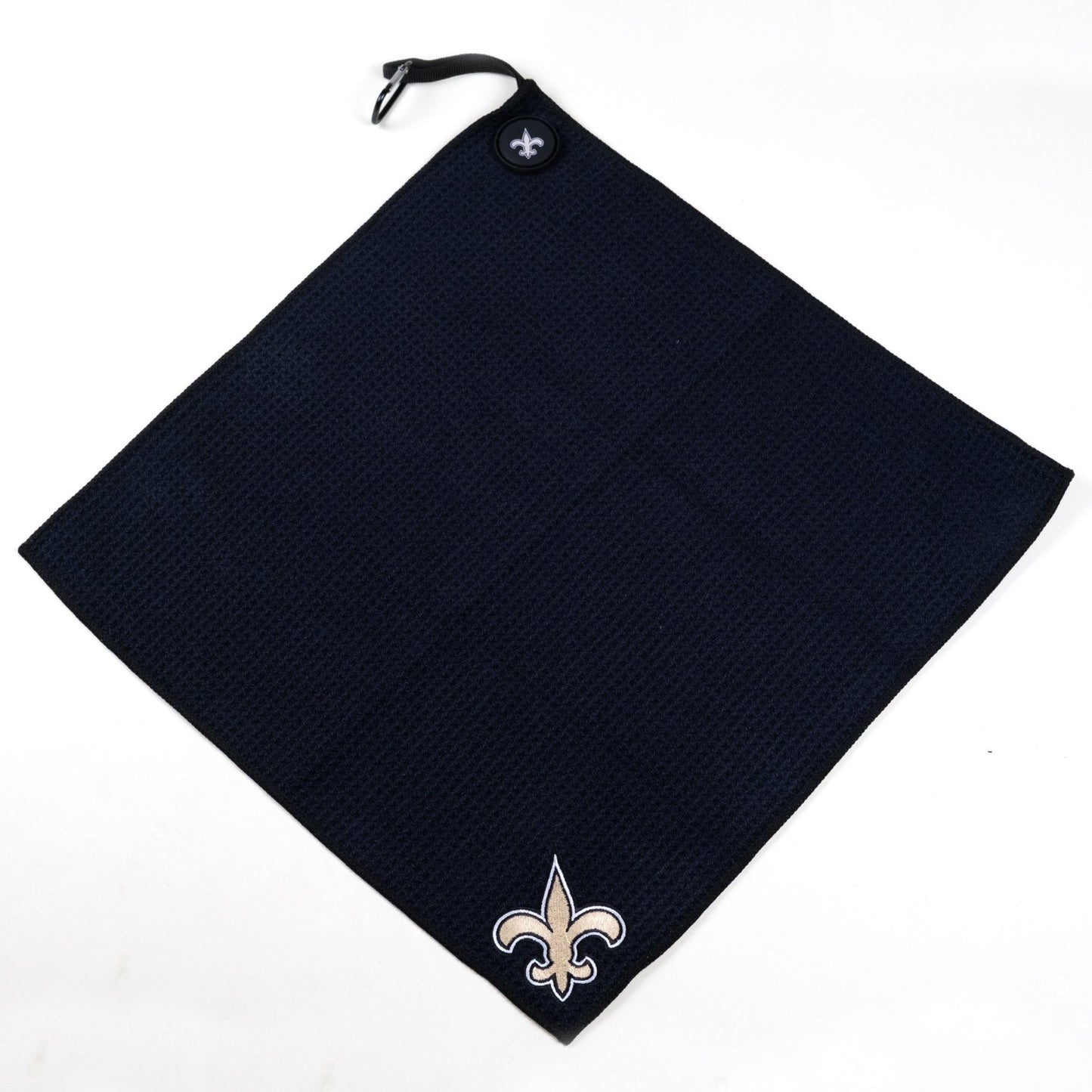 NFL Team Magnetic Embroidered Golf Towel – 15" x 15" - New Orleans Saints - Club Rehab