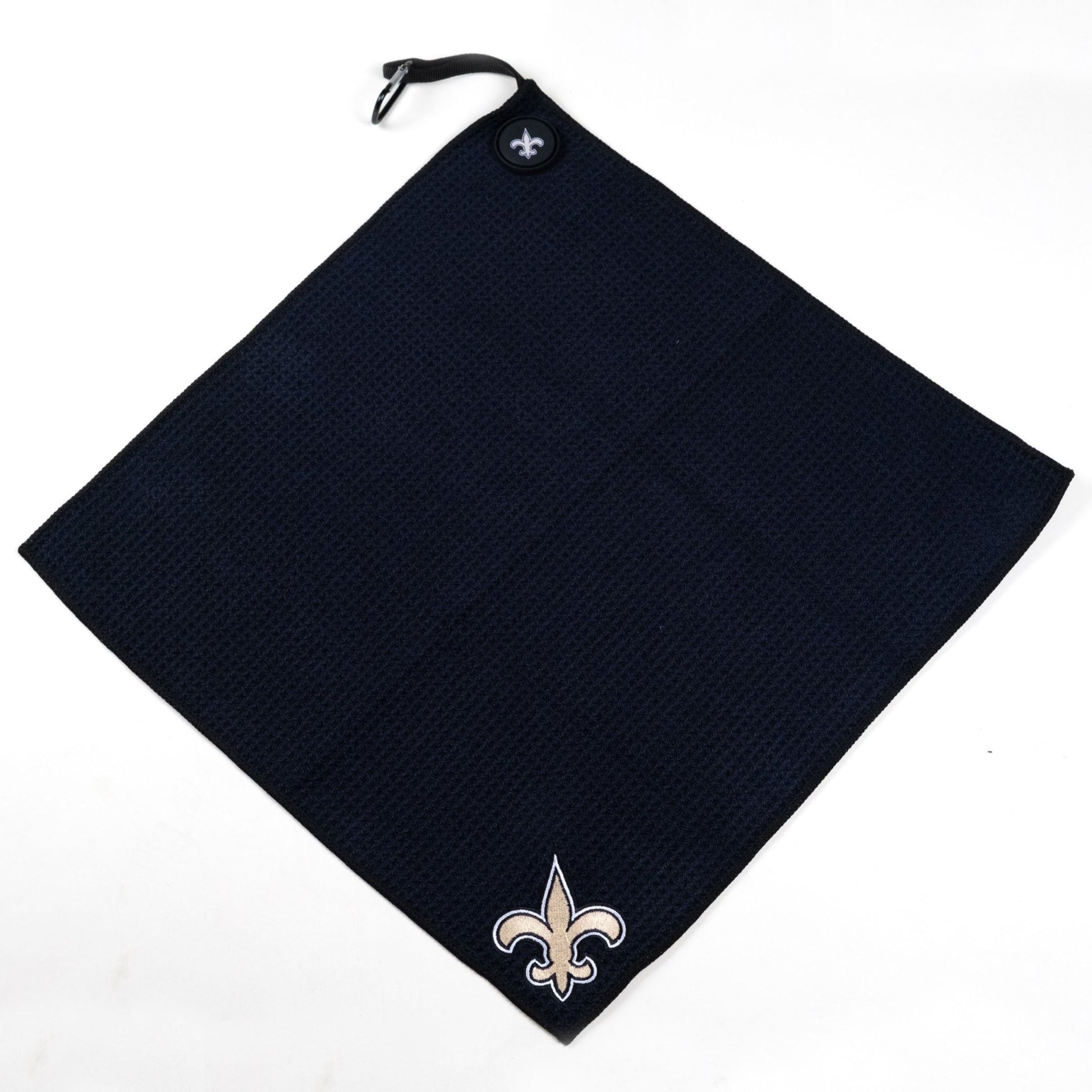 NFL Team Magnetic Embroidered Golf Towel – 15" x 15" - New Orleans Saints - Club Rehab