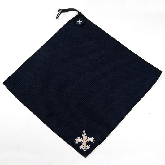 NFL Team Magnetic Embroidered Golf Towel – 15" x 15" - New Orleans Saints - Club Rehab
