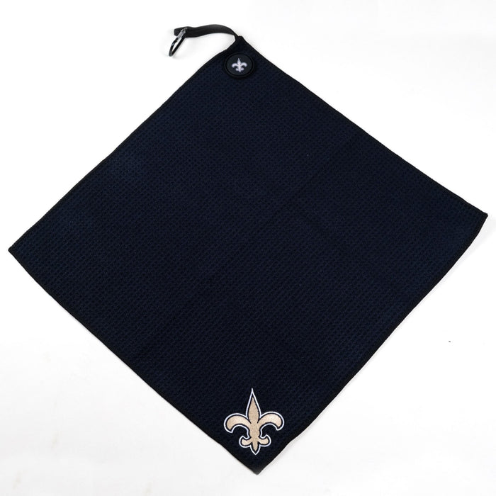 NFL Team Magnetic Embroidered Golf Towel – 15" x 15" - New Orleans Saints - Club Rehab