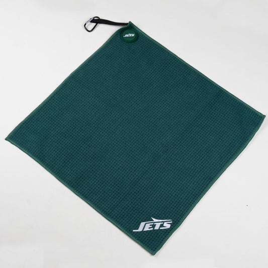 NFL Team Magnetic Embroidered Golf Towel – 15" x 15" - New York Jets - Club Rehab