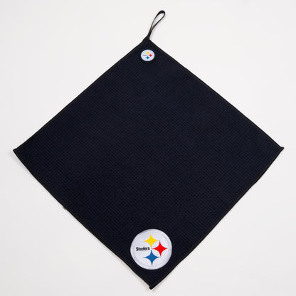 NFL Team Magnetic Embroidered Golf Towel – 15" x 15" - Pittsburgh Steelers - Club Rehab