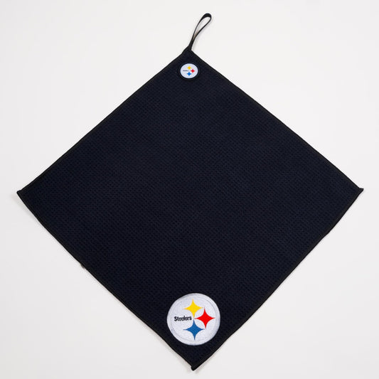 NFL Team Magnetic Embroidered Golf Towel – 15" x 15" - Pittsburgh Steelers - Club Rehab