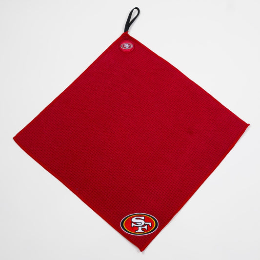NFL Team Magnetic Embroidered Golf Towel – 15" x 15" - San Francisco 49ers - Club Rehab