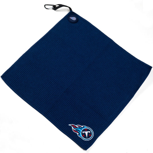 NFL Team Magnetic Embroidered Golf Towel – 15" x 15" - Tennessee Titans - Club Rehab
