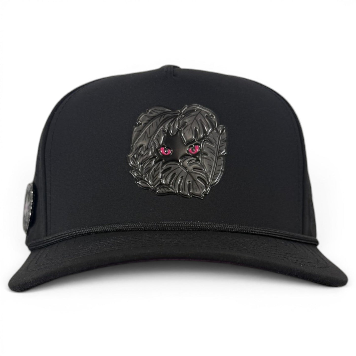 Night Stalker Golf Hat | Snapback Cap | Built-in Magnetic Ball Marker Holder + Marker Included | Adjustable | Animal Eyes Black - Club Rehab
