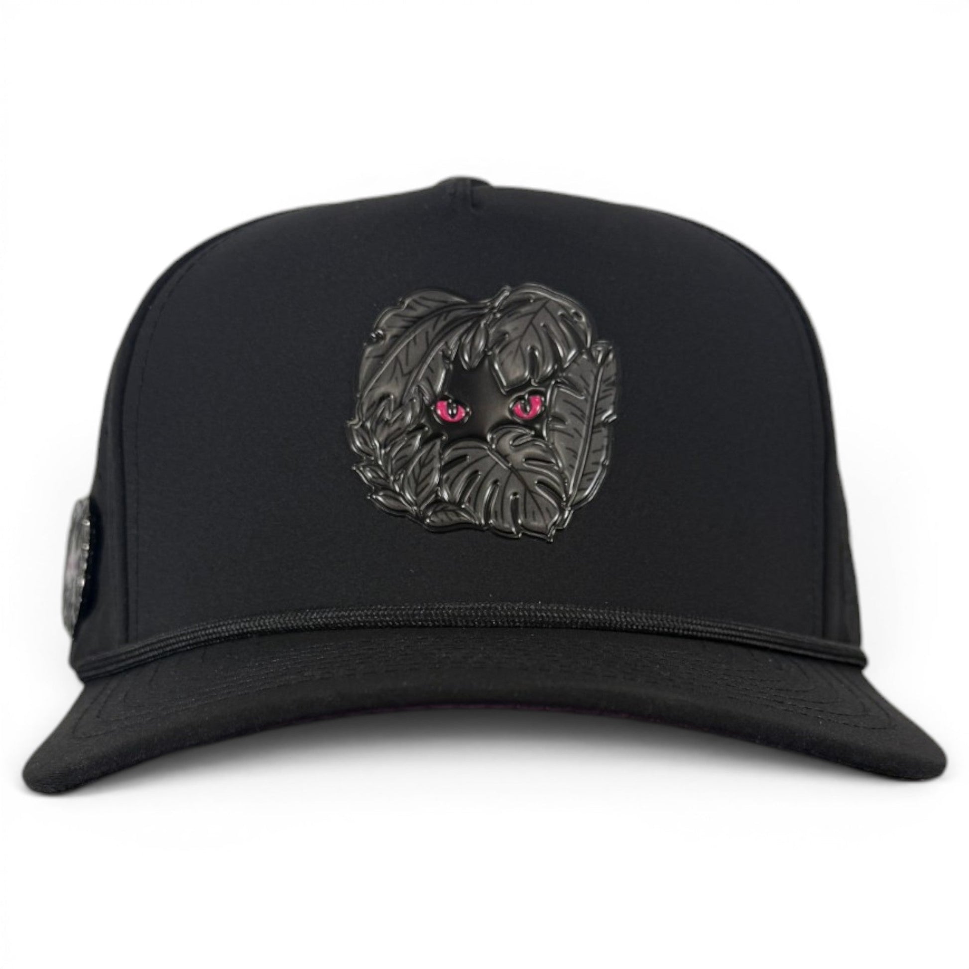 Night Stalker Golf Hat | Snapback Cap | Built-in Magnetic Ball Marker Holder + Marker Included | Adjustable | Animal Eyes Black - Club Rehab