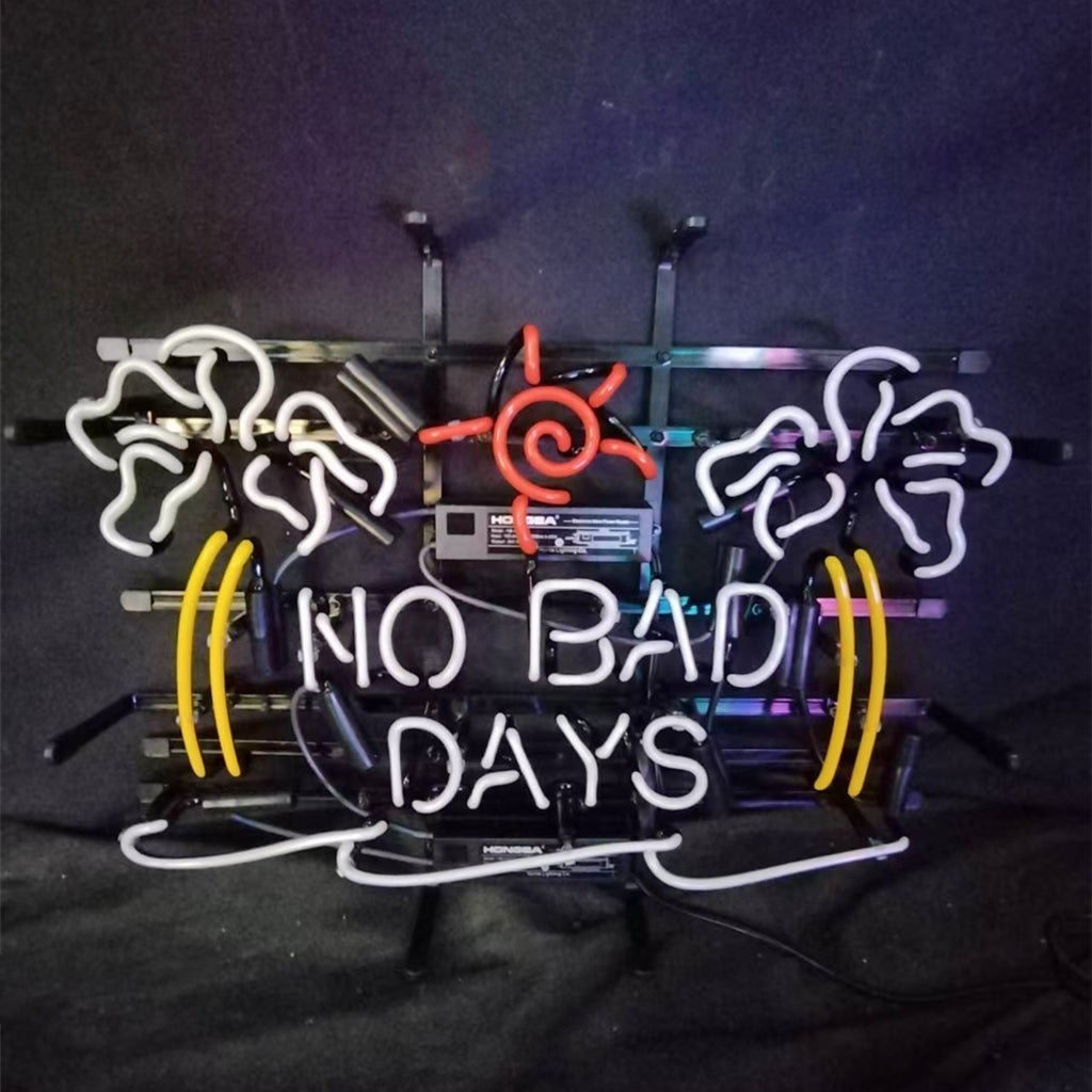 No Bad Days Sun Beach Palm Tree Neon Signs - Club Rehab