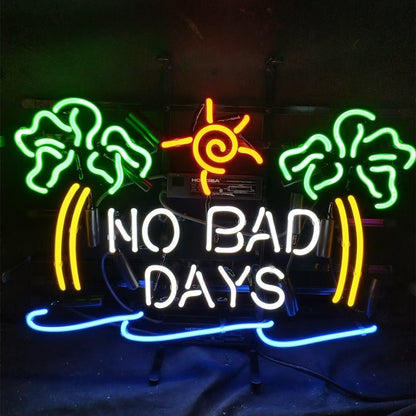No Bad Days Sun Beach Palm Tree Neon Signs - Club Rehab