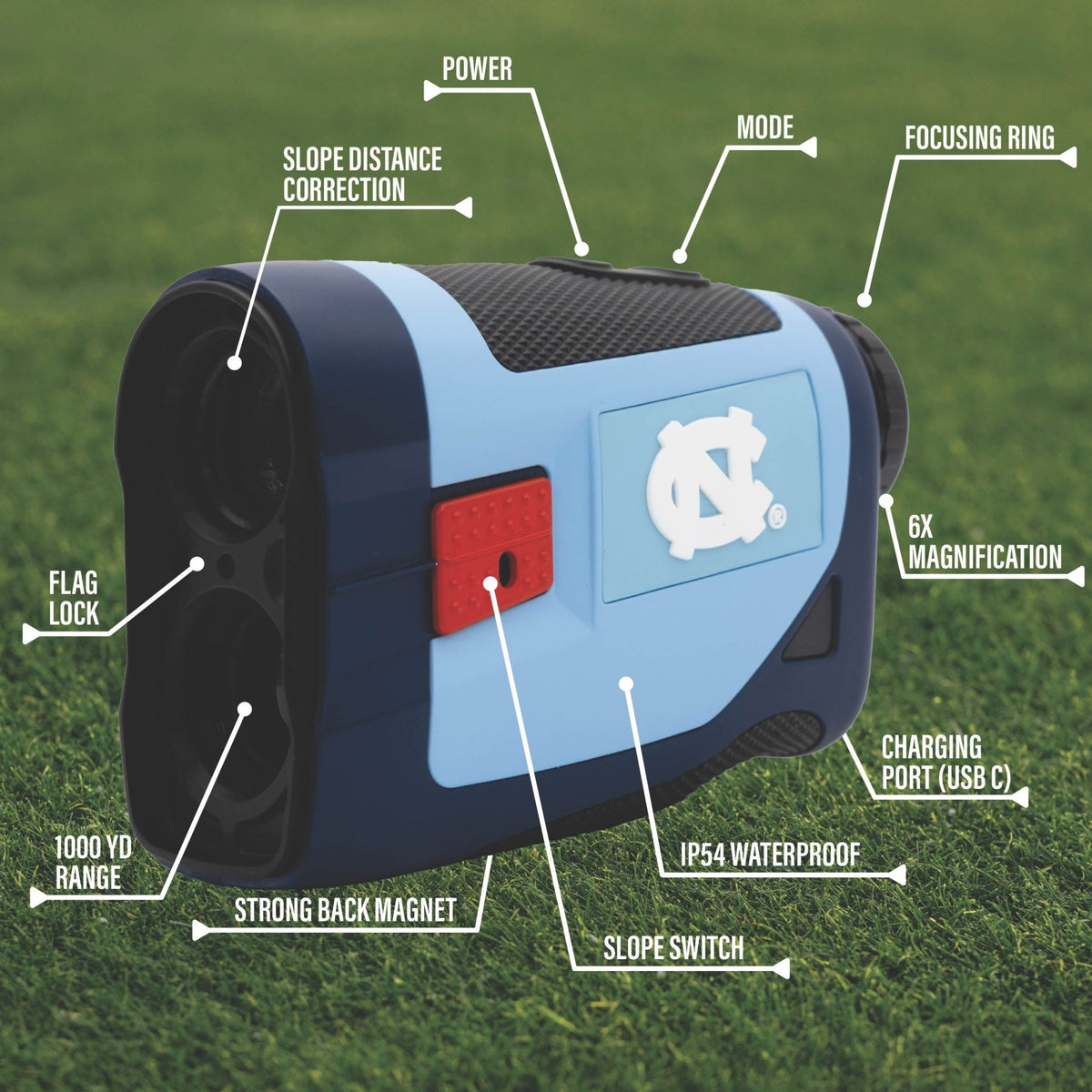 North Carolina Tar Heels Foresight golf rangefinder by Team Golf, view 6