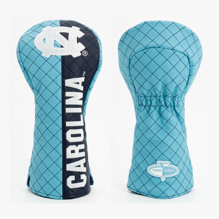 North Carolina Tar Heels Split Quilted Driver Headcover, front and back views