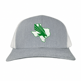 Heather Grey / White Curved Bill Mesh Snapback
