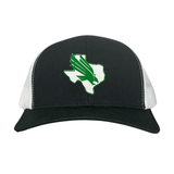 Black / White Curved Bill Mesh Snapback