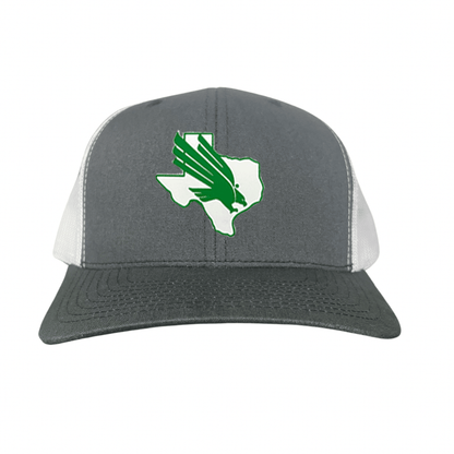 North Texas Diving Eagle Rubber Patch / 265 / UNT001 / MM - Green / White Curved Bill Mesh Snapback - Club Rehab