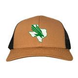 Caramel / Black Curved Bill Mesh Snapback