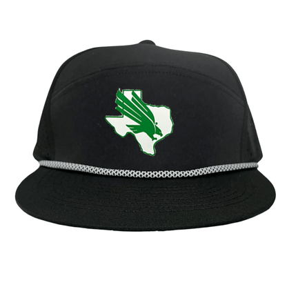 North Texas Diving Eagle Rubber Patch / 265 / UNT001 / MM - Flatbill White with Black/White Rope Laser Cut - Club Rehab