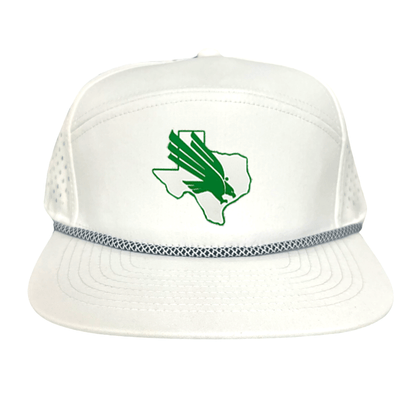 North Texas Diving Eagle Rubber Patch / 265 / UNT001 / MM - Flatbill White with Black/White Rope Laser Cut - Club Rehab