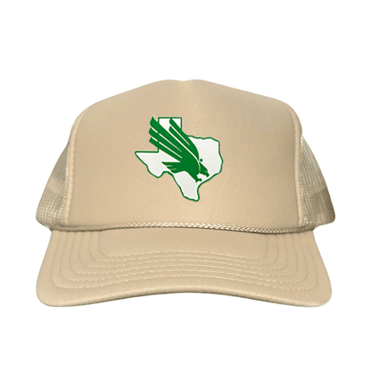 North Texas Diving Eagle Rubber Patch / 265 / UNT001 / MM - Foam Khaki Mesh Snapback - Club Rehab