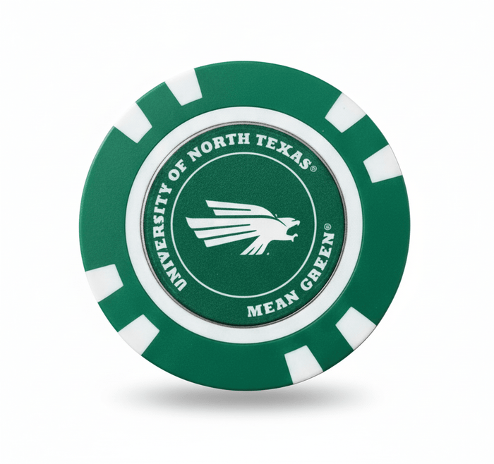 Green and white circular object with a logo on a white background