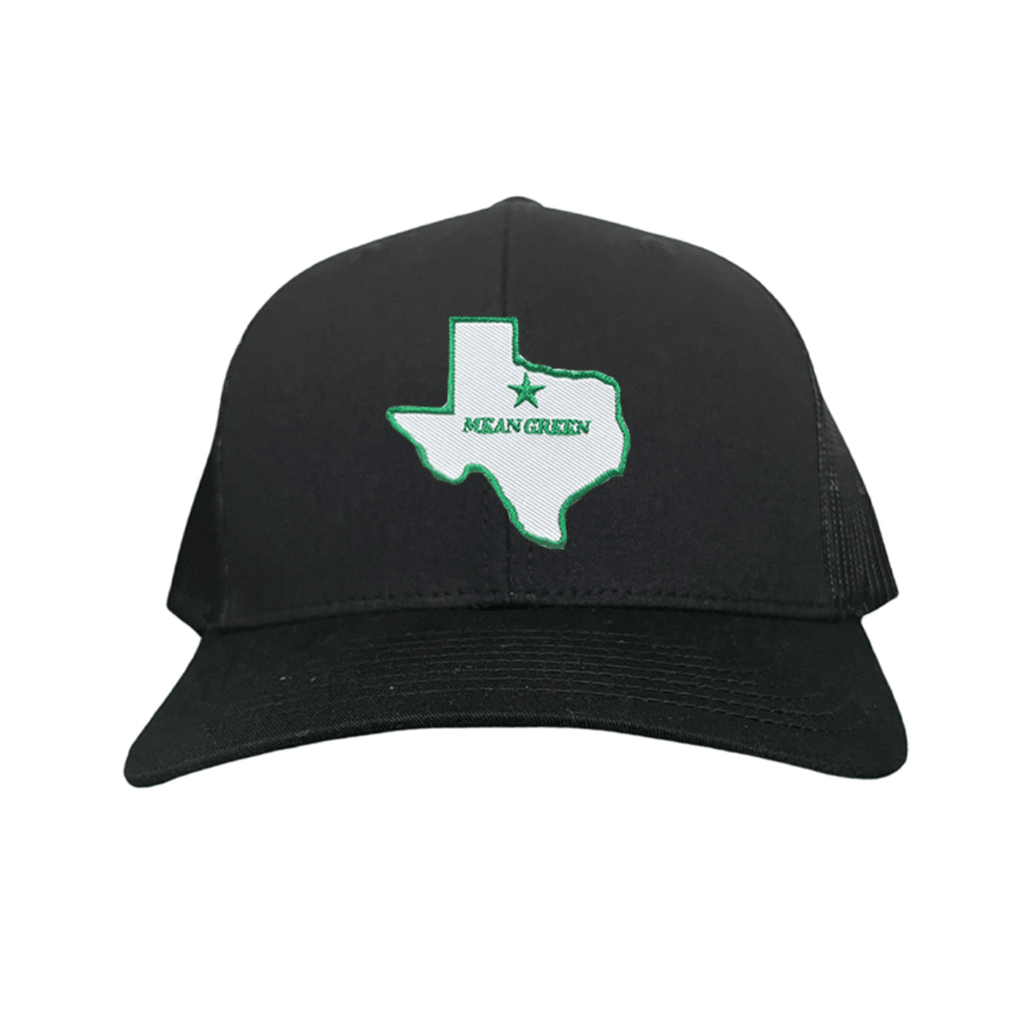 North Texas State of Texas Mean Green / 264 / UNT087 / MM - Black Curved Bill Mesh Snapback - Club Rehab
