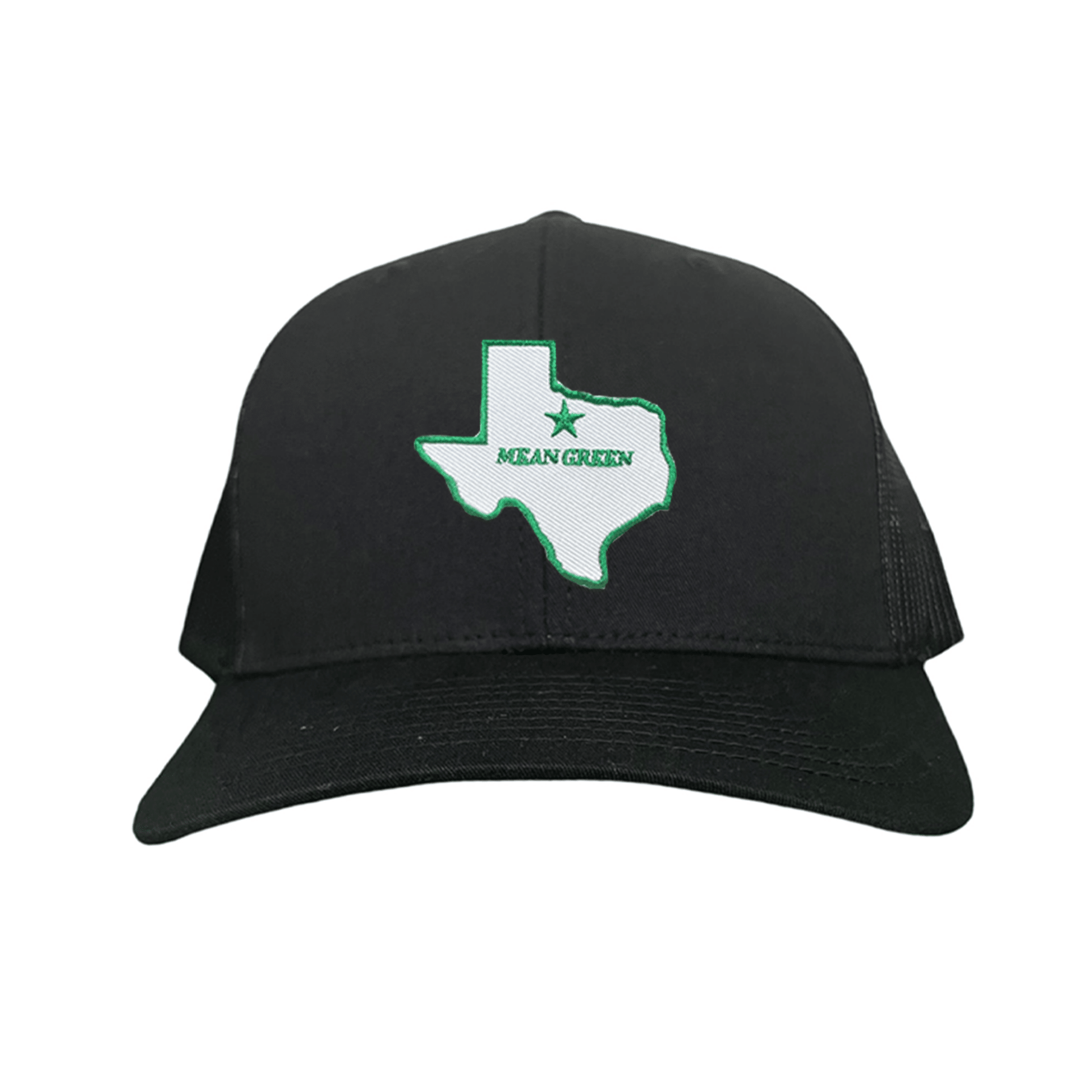 North Texas State of Texas Mean Green / 264 / UNT087 / MM - Black Curved Bill Mesh Snapback - Club Rehab