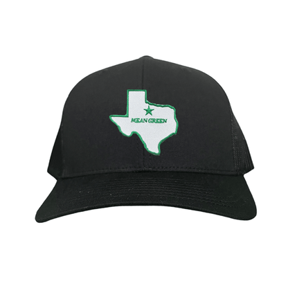 North Texas State of Texas Mean Green / 264 / UNT087 / MM - Black Curved Bill Mesh Snapback - Club Rehab