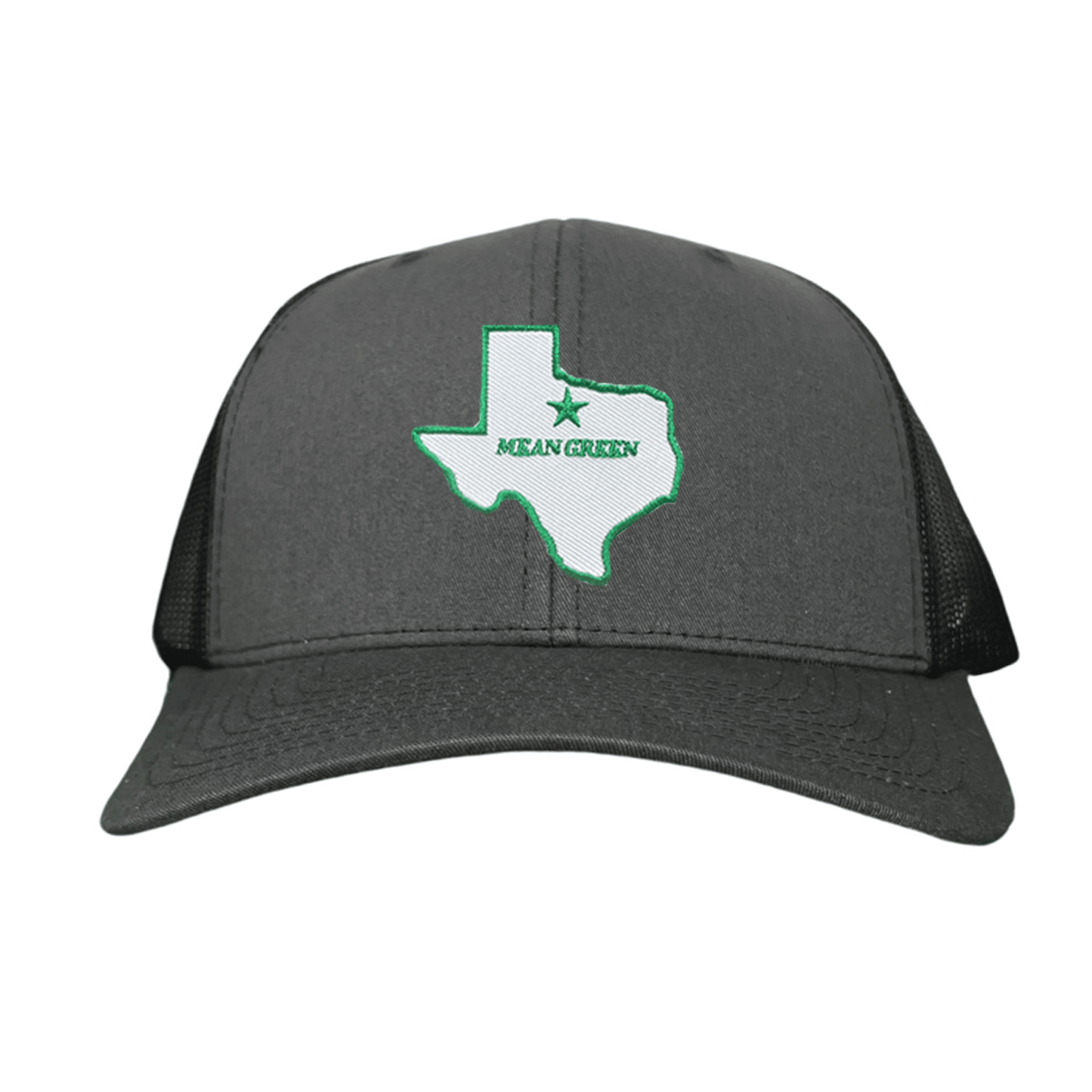 North Texas State of Texas Mean Green / 264 / UNT087 / MM - Charcoal Curved Bill Mesh Snapback - Club Rehab