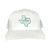 White Curved Bill Mesh Snapback