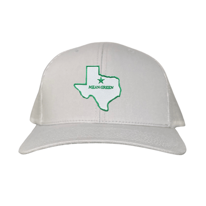 North Texas State of Texas Mean Green / 264 / UNT087 / MM - Dark Heather / Black Curved Bill Mesh Snapback - Club Rehab