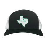 Black / White Curved Bill Mesh Snapback