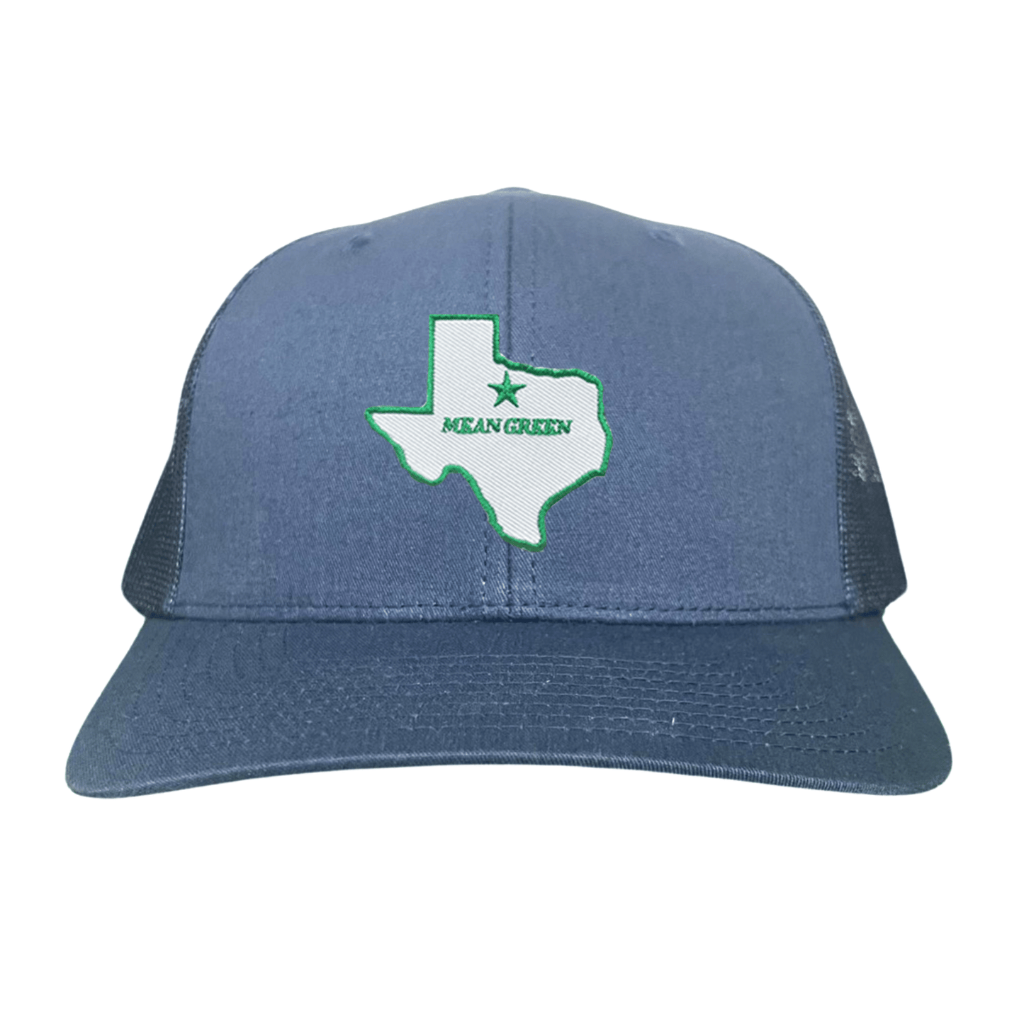 North Texas State of Texas Mean Green / 264 / UNT087 / MM - Green / White Curved Bill Mesh Snapback - Club Rehab