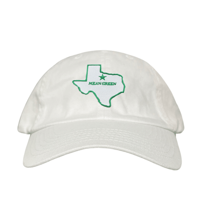 North Texas State of Texas Mean Green / 264 / UNT087 / MM - Dad Hat White - Club Rehab
