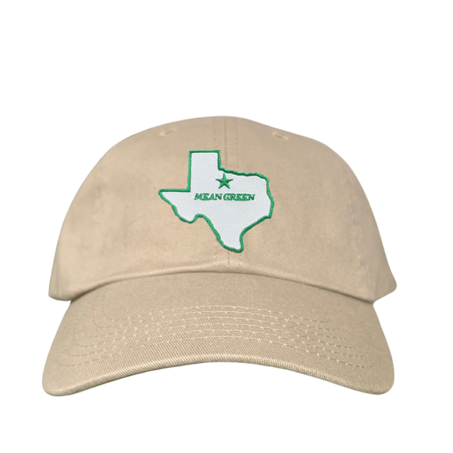 North Texas State of Texas Mean Green / 264 / UNT087 / MM - Dad Hat Khaki - Club Rehab