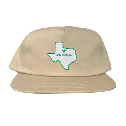 North Texas State of Texas Mean Green / 264 / UNT087 / MM - Flatbill Khaki Canvas Snapback - Club Rehab