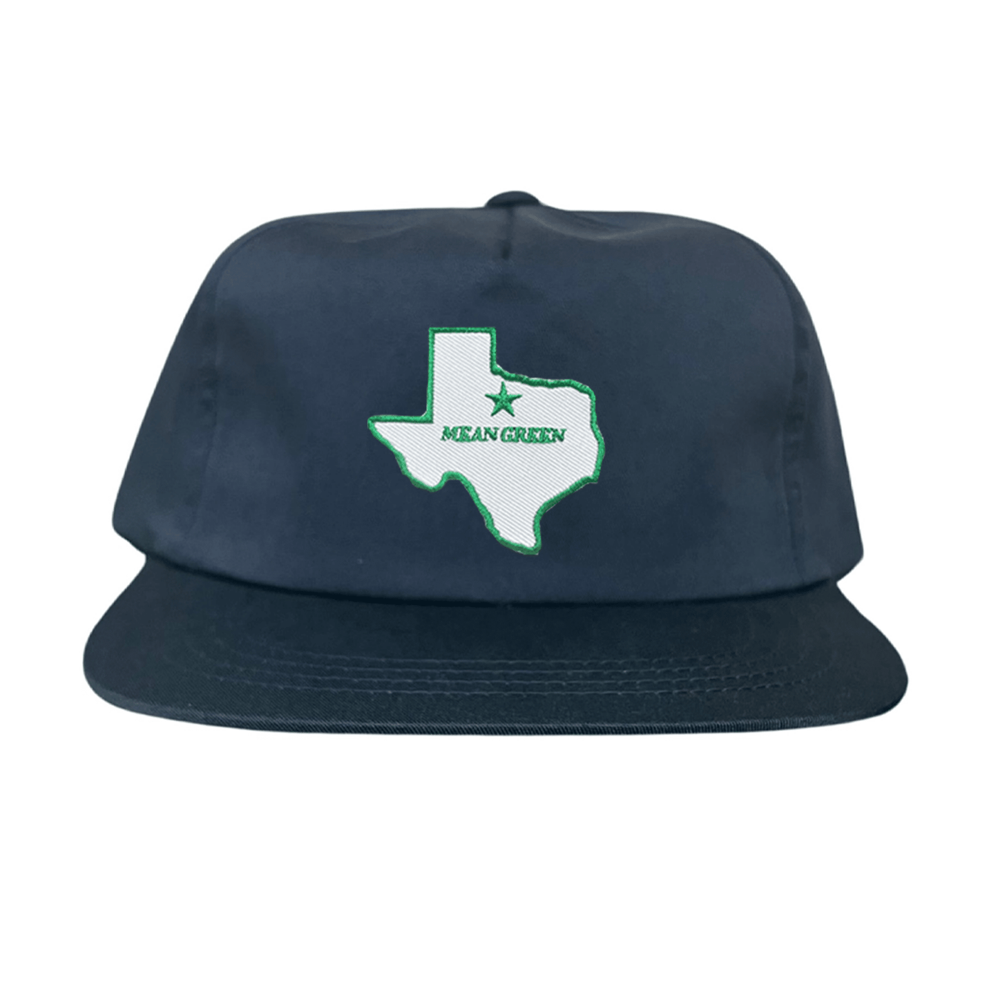 North Texas State of Texas Mean Green / 264 / UNT087 / MM - Flatbill Navy Canvas Snapback - Club Rehab