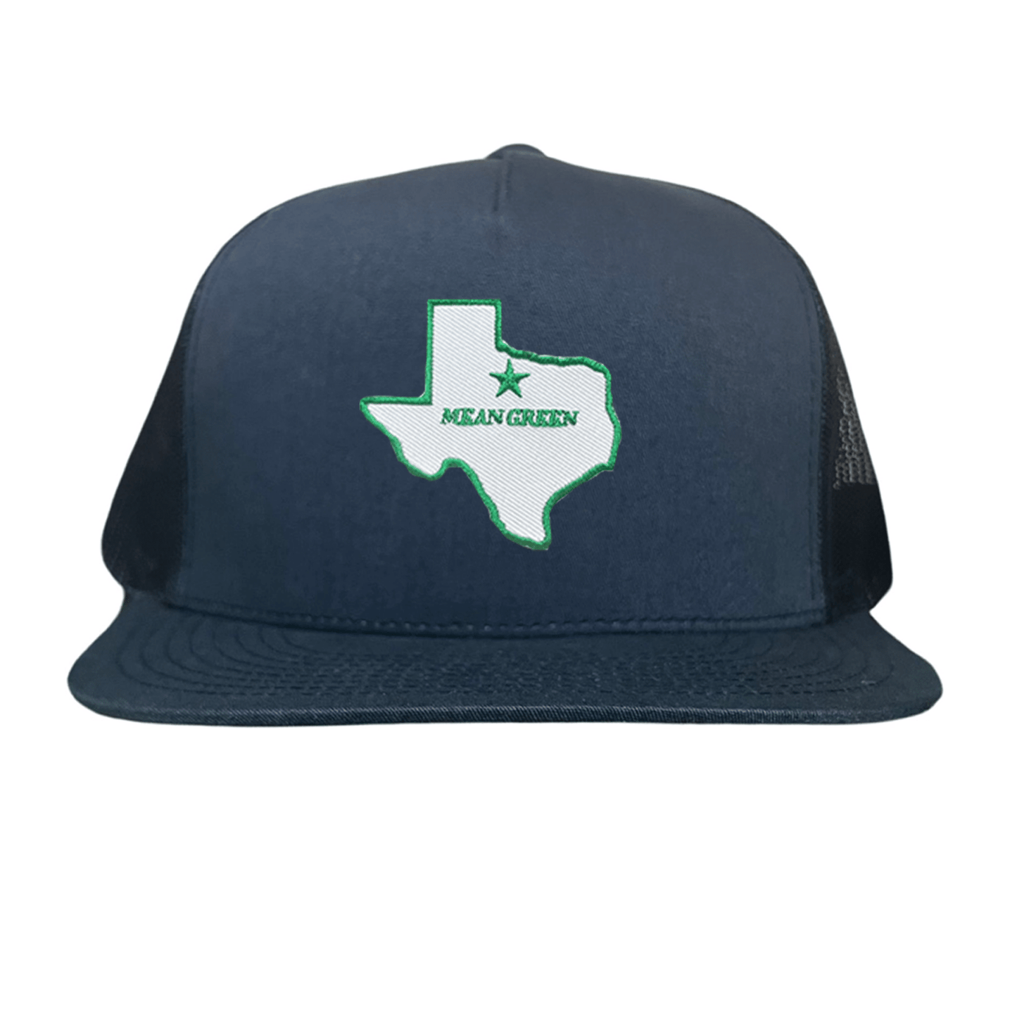 North Texas State of Texas Mean Green / 264 / UNT087 / MM - Flatill Navy Mesh Snapback - Club Rehab